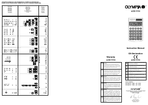 Manuale Olympia LCD 1110 Calcolatrice