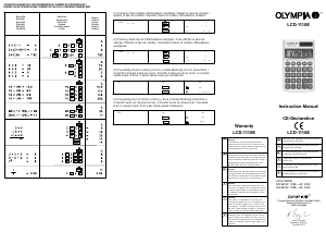 Manuale Olympia LCD 1110E Calcolatrice