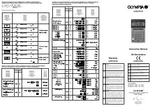 Manual Olympia LCD 4112 Calculator