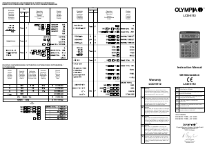 Manuale Olympia LCD 5112 Calcolatrice