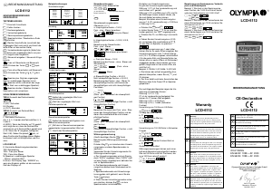 Manual de uso Olympia LCD 6112 Calculadora