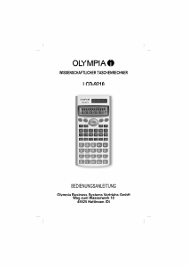 Bedienungsanleitung Olympia LCD 9210 Rechner