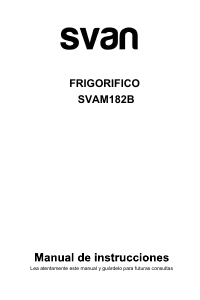 Manual de uso Svan SVAM182B Frigorífico combinado