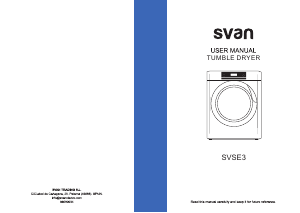 Manual de uso Svan SVSE3 Secadora