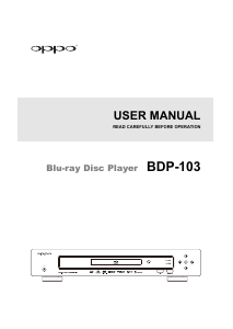 Manual Oppo BDP-103 Blu-ray Player