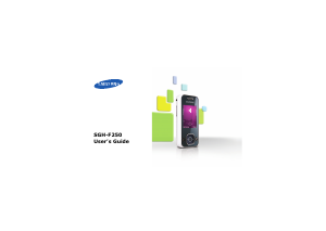 Manual Samsung SGH-F250 Mobile Phone