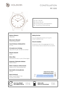 Handleiding Holzkern Aquila Horloge