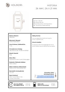 Handleiding Holzkern Boudicca Horloge