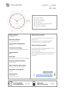 Handleiding Holzkern Celan Horloge