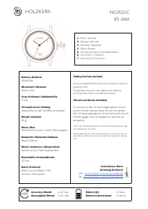 Bruksanvisning Holzkern Odin Armbandsur