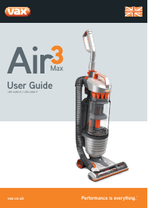 Manual Vax Air3 Max Vacuum Cleaner