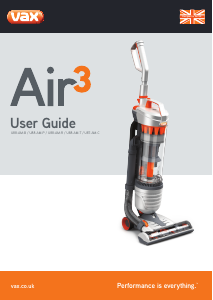 Manual Vax Air3 Reach Vacuum Cleaner