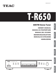 Manual TEAC T-R650 Tuner