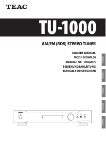 Manual de uso TEAC TU-1000 Sintonizador