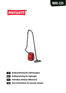 Manual Menuett 800-233 Vacuum Cleaner