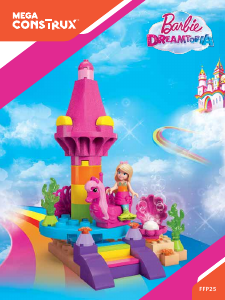 Handleiding Mega Construx set FFP25 Barbie Zeepaardjesdraaimolen