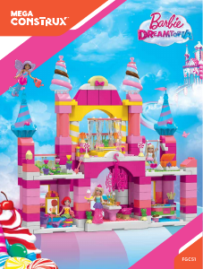 Manual Mega Construx set FGC51 Barbie 2in1 candy castle
