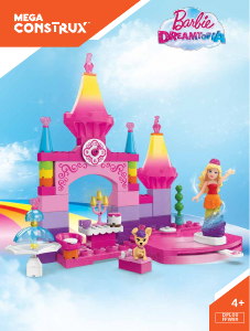 Manual Mega Construx set DPL00 Barbie Rainbow princess castle