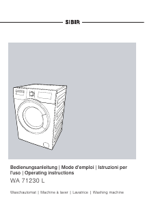 Mode d’emploi SIBIR WA 71230 L Lave-linge