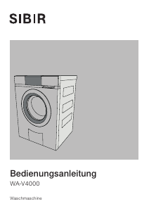 Bedienungsanleitung SIBIR WA-V4000 11023 Waschmaschine