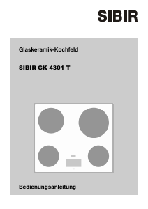 Bedienungsanleitung SIBIR GK 4301 T Kochfeld