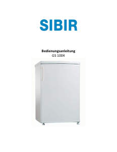 Bedienungsanleitung SIBIR GS 1004 Gefrierschrank