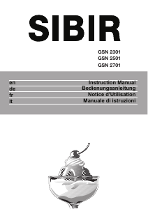 Manual SIBIR GSN 2301 Freezer