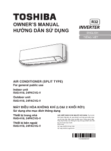 Manual Toshiba RAS-H24PKCVG-V Air Conditioner