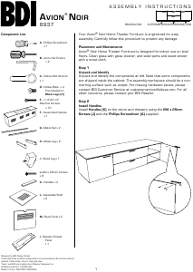 Manual BDI Avion Noir 8937 TV Bench