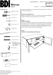 Handleiding BDI Mirage 8224 TV meubel