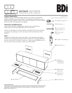 Manual BDI Octave 8379GFL TV Bench