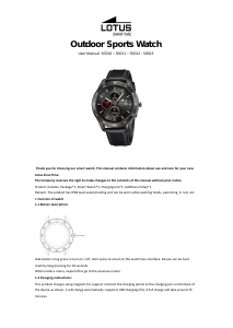 Manual de uso Lotus 50010 Outdoor Smartwatch