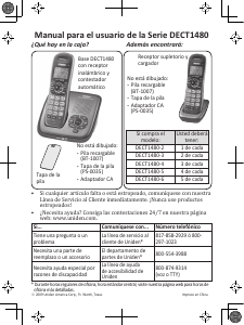 Manual de uso Uniden DECT1480 Teléfono inalámbrico