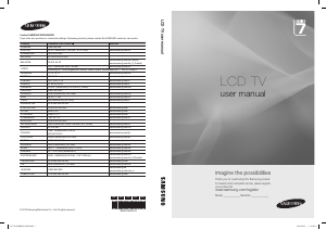 Manual Samsung LE40C750R2W LCD Television