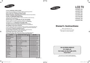 Handleiding Samsung LE40R72B LCD televisie