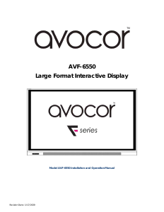 Manual Avocor AVF-6550 LED Monitor