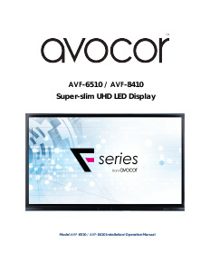 Manual Avocor AVF-6510 LED Monitor