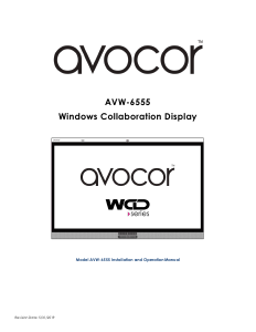 Manual Avocor AVW-6555 LED Monitor