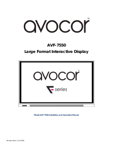 Manual Avocor AVF_7550 LED Monitor