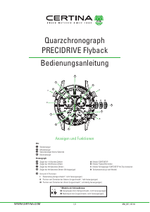 Bedienungsanleitung Certina Sport C024.618.11.051.01 DS-2 Flyback Armbanduhr