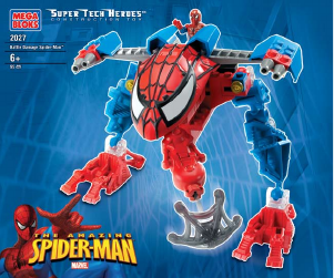 Manual Mega Bloks set 2027 Marvel Battle damage Spider-Man