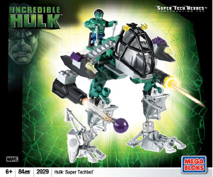 Handleiding Mega Bloks set 2029 Marvel Hulk super techbot