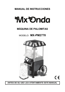 Manual MX Onda MX-PM2778 Popcorn Machine
