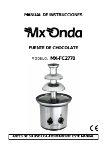 Handleiding MX Onda MX-FC2770 Chocoladefontein