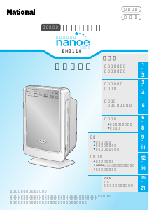 説明書 ナショナル EH3110 空気洗浄器