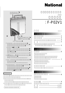 説明書 ナショナル F-P02V1 空気洗浄器