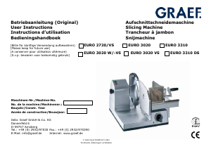 Manual Graef EURO 3020 W Slicing Machine