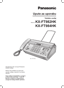 Priručnik Panasonic KX-FT982HK Faks uređaj