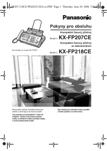 Manuál Panasonic KX-FP207CE Fax