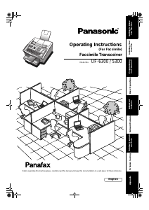 Manual Panasonic UF-6300 Panafax Fax Machine